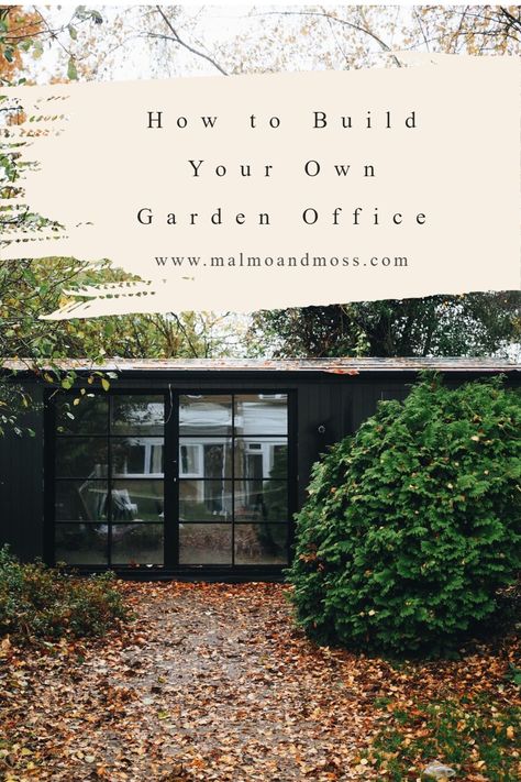 How To Build A Garden Room, Diy Garden Buildings, Garage Garden Room, Garage Creative Space, Home Office In Garden, Garden Pods Design, Depandance Ideas, Garden Office Ideas On A Budget, Diy Garden Room How To Build