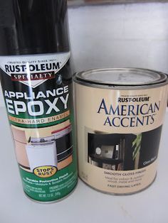 Appliance Paint, Painting Appliances, White Stove, Paint Refrigerator, Fridge Makeover, Stove Black, White Fridges, Black Appliances, Vintage Appliances