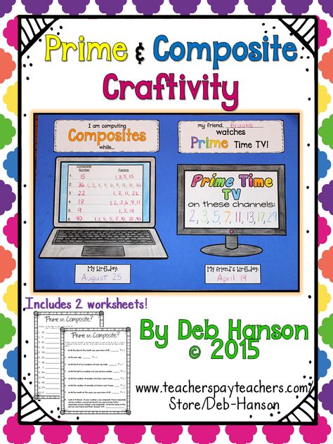 Prime and Composite Anchor Chart {plus a freebie!} by Crafting Connections! Prime And Composite Numbers Worksheets, Prime Or Composite, Number Anchor Charts, Math Craftivity, Prime And Composite Numbers, Numbers Activity, Factors And Multiples, Composite Numbers, Prime And Composite