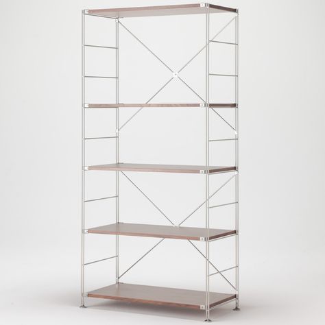 MUJI Online - Welcome to the MUJI Online Store. Muji Furniture, Walnut Shelves, Shelf Board, Material Board, Oak Shelves, Room Essentials, Ladder Bookcase, Cool Furniture, Wood And Metal