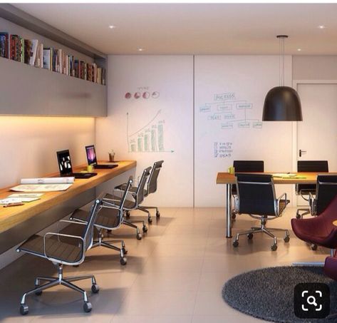 Creative Office Furniture, Modern Office Design Inspiration, Office Furniture Layout, Small Office Design, Open Space Office, Office Design Inspiration, Office Table Design, Office Space Design, Modern Office Design