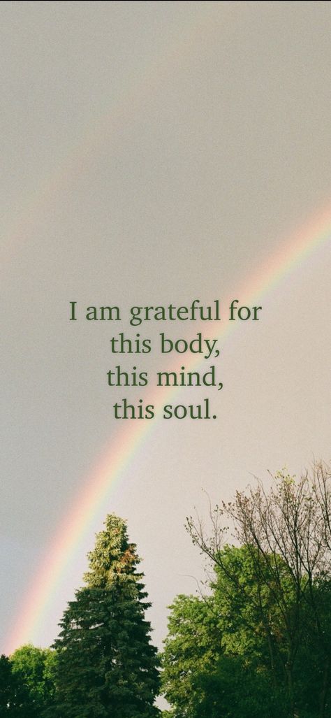 I am grateful for this body, this mind, this soul. From the I am app: https://iamaffirmations.app/download I Am Mantra, I Am Grateful Quotes, I Am Greatful, Beautiful Soul Quotes, Grateful Quotes, Intention Setting, Manifestation Board, Soul Quotes, Aesthetic Vibes