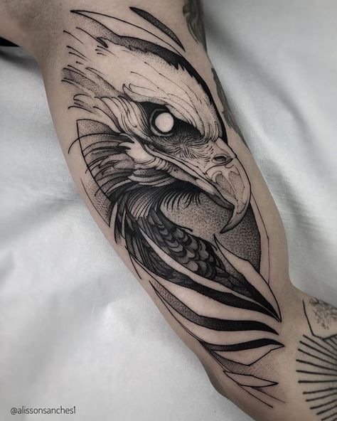 Black Work Wolf Tattoo, Dark Eagle Tattoo, Eagle Tattoo Arm, Tato Joker, West Tattoo, Eagle Head Tattoo, Best Tattoo Ideas For Men, Tier Tattoo, Petit Tattoo