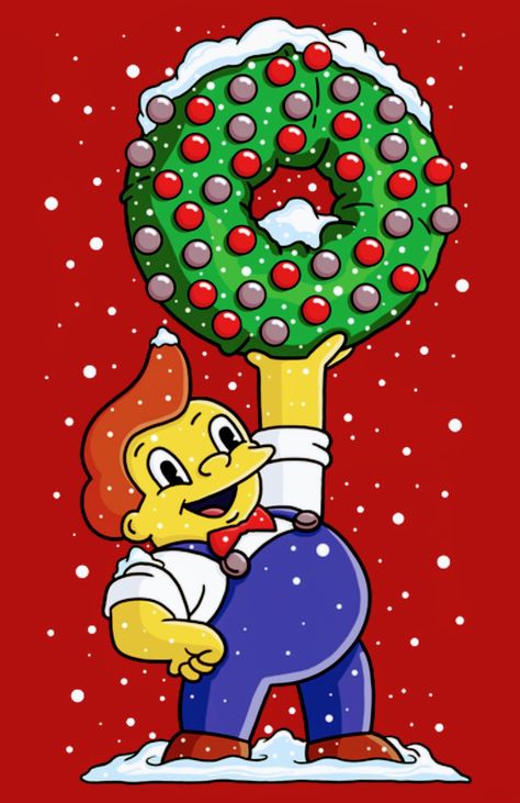 The Simpsons Christmas Wallpaper, Simpsons Christmas Wallpaper, Christmas Simpsons, Simpson Christmas, The Simpsons Christmas, Simpsons Christmas, Kewpie Art, Random Prints, Muppets Christmas