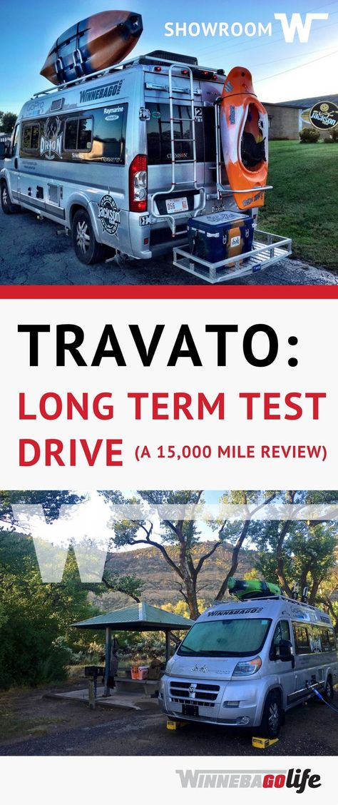 Travato: Long Term Test Drive- With over 15K miles of asphalt behind us, we are sharing the results of our long term #testdrive in our #Travato. We cover the good and the bad, under the hood, throughout the interior and exterior, and much more! Find out our take on #VanLiving in a Travato! #RVLiving #RVLife #Winnebago #WinnebagoLife Camper Van Shower, Winnebago Travato, Van Life Blog, Class B Motorhomes, All Pins, Sprinter Camper, Rv Adventure, Small Campers, Van Living