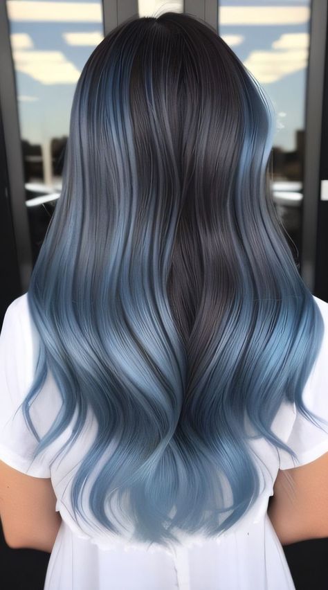 animalFunnyCuteBackgroundCaptionBeautiful, Light Blue Highlights In Black Hair, Brunette And Blue Hair, Ash Blue Hair Color Highlights, Light Blue Balayage, Blue On Brown Hair, Subtle Blue Hair, Brunette With Blue Highlights, Blue Hair Color Highlights, Blue Hair Balayage