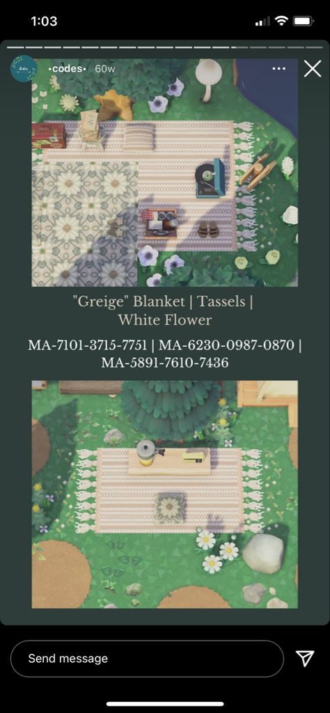 Blanket Code Animal Crossing, Acnh Cottagecore Blanket Code, Acnh Tassel Pattern, Acnh Paths Designs Picnic Blanket, Acnh Codes Picnic Blanket, Acnh Design Codes Blanket, Acnh Outdoor Blanket Code, Blanket Pattern Acnh, Acnh Tassels