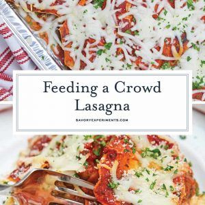 Lasagna For 30 People, Lasagna For 50 People, Lasagna For A Crowd, Lasagna Homemade, Best Homemade Lasagna, Community Dinner, Meatless Lasagna, Gluten Free Flatbread, No Boil Lasagna