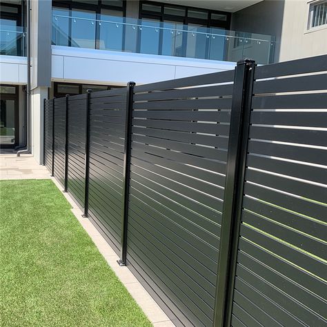 Horizontal Privacy Decorative Horizontal Aluminum Fence Panels Black No Dig Slat Aluminum Fence https://m.alibaba.com/product/1600540655146/Horizontal-Privacy-Decorative--Horizontal-Aluminum.html?__sceneInfo={"cacheTime":"1800000","type":"appDetailShare"} Cheap Garden Fencing, Screen Outdoor, Black Garden, Aluminum Fence, Metal Screen, Garden Fencing, Black Panels, Fence Panels, Garden Fence