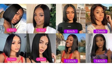 What does 12 inch hair look like? – Complete guide Hair Inches Chart, Hair Inches, 12 Inch Hair, 16 Inch Hair, Hair Extension Salon, Types Of Hair Extensions, Square Face Shape, Beauty Supply Store, Side Swept Bangs