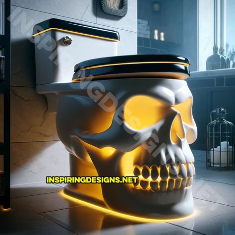 Skull shaped toilets are the latest, greatest, and quirkiest addition to your bathroom arsenal. Picture this: you stroll into your bathroom and BAM! There it is – a human skull toilet staring you down with hollow eyes and a toothy grin. It’s a loo with a view like no other! These skull shaped toilets are … Skull Toilet, Hollow Eyes, Toothy Grin, Noise Dampening, Keep The Peace, Unique Bathroom, Human Skull, Bathroom Style, Picture This