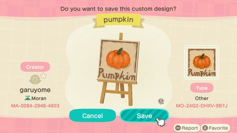 Acnh Pumpkin Patch Designs, Acnh Fall Stall Designs, Fall Stall Acnh, Acnh Pumpkin Patch Sign, Pumpkin Sign Animal Crossing, Pumpkin Patch Sign, Pumpkin Patch, Pumpkin Spice, Animal Crossing