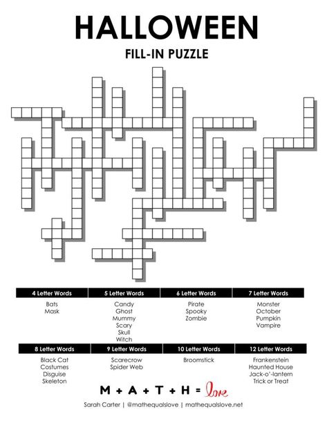 Can you place all of the spooky Halloween related words into the Halloween Fill-In Puzzle? Fill In Puzzles, 6 Letter Words, Zombie Pumpkins, Scary Vampire, Frankenstein Costume, Monster Mask, Word Puzzle, Letter N Words, Word Puzzles