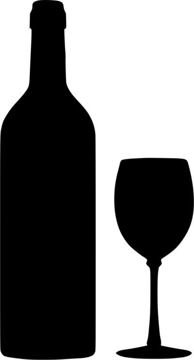 Wine - Free SVG vector clip art image. #BlackAndWhite, #ClipArt, #Food, #Free, #PublicDomain, #SVG, #VectorImage Wine Bottle Art Drawing, Italy Display, Wine Vector, Copper Ideas, Bottle Vector, Wine Icon, Cricut Inspiration, Glass Drink, Drawing Stencils