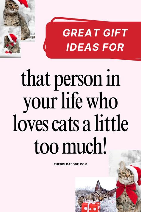 pinterest pin with cats dressing in santa hats Christmas Gifts For Cat Lovers, Gift Ideas For Cat Lovers, Cute Gift Ideas, Gifts For Cat Lovers, Cat Christmas Gift, Loving Friends, Unique Gift Ideas, Crazy Cat, Gift Ideas For Men