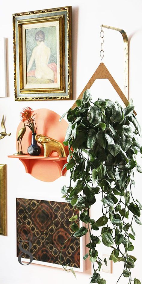 The Jungalow, Plant Wall Decor, Eclectic Gallery Wall, Gallery Wall Living Room, Décor Diy, Apartment Inspiration, Wall Gallery, Inspiration Wall, Plant Wall