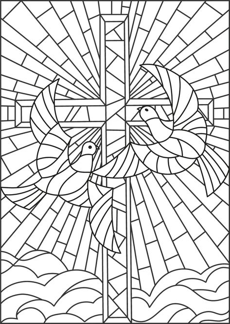 Unleash Your Inner Artist: The Benefits of Using a Stained Glass Coloring Book - OhLaDe Stained Glass Coloring Pages, Patterns Coloring Pages, Nativity Coloring Pages, Pattern Sketch, Pattern Coloring Pages, Tiffany Stained Glass, Stained Glass Designs, Unique Words, Coloring Book Pages