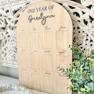 1st Year Board Birthday, One Year Picture Board, One Year Of You Photo Board, One Year Of Baby Photo Board, One Year Milestone Board, One Year Photo Board, First Year Board, Photo Memory Board, Birthday Photo Board