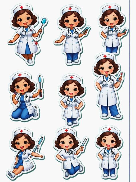 Nursing Printable Stickers, Nursing Stickers Free Printable, Nurse Collage, Nurse Clip Art, Colorful Scrapbook, Nurse Stickers, Iphone Wallpaper Classy, Nursing Student, Free Clip Art