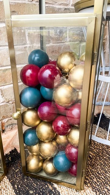 Repurpose Christmas Balls, Ball Pit Balls Repurpose, Gumball Machine Disco Balls, Christmas Ball Storage, Christmas Balls Hanging From Window, Ball Pit Balls, Ball Pit, Christmas Inspo, Christmas 2022