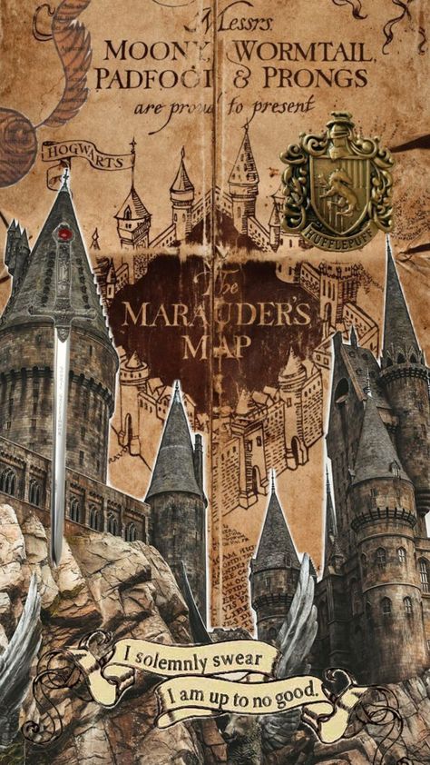 The Marauders Map 📜🪶 #harrypotteraesthetic #harrypotter #hogwarts #harrypottermoodboard Hogwarts Map, The Marauders Map, Harry Potter 9, Harry Potter Background, Marauders Map, Images Harry Potter, Map Wallpaper, Harry Potter Aesthetic, Pretty Wallpapers Backgrounds