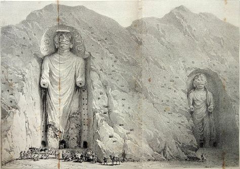 Bamiyan Buddhas of Afghanistan | Historic Mysteries Bamyan Afghanistan, Bamiyan Buddhas, Spring Temple Buddha, Ancient Mysteries, Historical Images, Art Antique, Ancient Architecture, Buddhist Art, Florida Travel