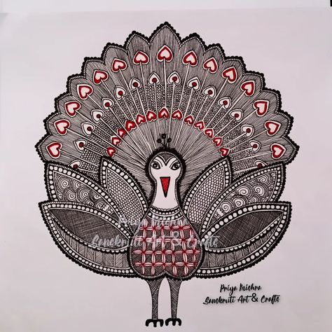 Dancing Peacock ~ Mithila Art Pen on Paper Pens @unipin_india Paper @itsybitsycraftstore #folkartofindia #madhubanipeacock #madhubanimotif @revisitingourrootz #immaturestrokesbypriyamishra #mithilaart #madhubaniartist #madhubani_sharing #artistsoninstagram #artonthread #nationalinstituteofmithilaart #iimar #mithilartlover Priya Mishra, Madhubani Designs, Mithila Art, Dancing Peacock, Pen On Paper, Art Pen, Madhubani Art, Painting Classes, Madhubani Painting