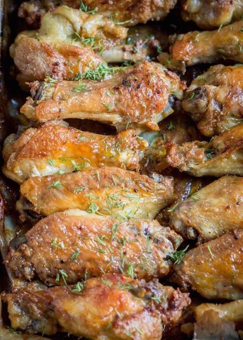 They're not *just* for football. Garlic Ranch Chicken, Ranch Chicken Wings, Ranch Wings, Baking Chicken, Garlic Ranch, Party Wings, Football Snacks, Baked Chicken Wings, Hot Wings