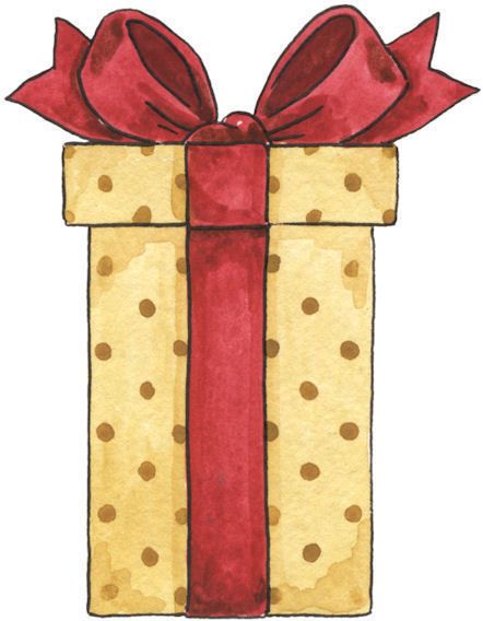 Presents Illustration, Present Painting, Christmas Gift Images, Present Drawing, Patrick Henry, Gift Illustration, Christmas Graphic Design, Christmas Clip Art, Burlap Door