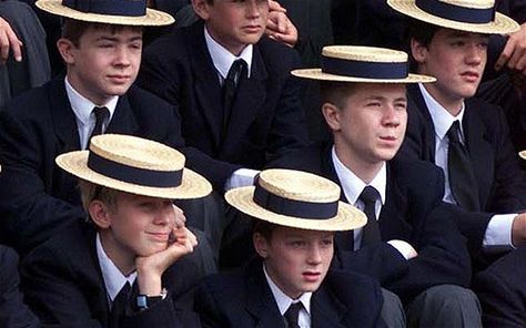 Getting tied up in knots over great school uniform debate - Telegraph School Uniform Hat, Coffin Vampire, School Hats, Wizarding Schools, Harrow School, British Aesthetic, School Ties, Brief Encounter, Horse Trials