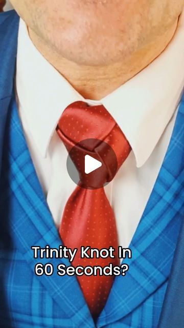 Jonathan Farley on Instagram: "How to tie trinity knot in 60 seconds. Quick Trinity Knot. #trinityknot #howtotie #gentsfashion #mensstyle #tieatie" How To Tie A Trinity Knot, Windsor Knot Tie How To, How To Tie A Tie, Trinity Knot Tie, Different Tie Knots, Different Types Of Ties, Tie Tying, Tie Knots Men, Types Of Ties