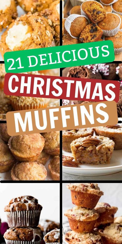 Are you ready to spread some holiday cheer with some delicious Christmas muffins? These 21 Christmas Muffins are perfect for the holidays. These Christmas Muffins are quick and easy and some of our favorites. You can easily make these muffins with simple ingredients to enjoy all holiday season. #christmasonadime #christmasmuffins #muffins #christmasbreakfast Mini Muffin Christmas Treats, Christmas Muffins For Kids, Muffin Recipes Christmas, Christmas Brunch Muffins, Muffin Gift Ideas, Christmas Muffins Recipes Easy, Christmas Breakfast Baked Goods, Holiday Mini Muffins, Christmas Breakfast Muffins