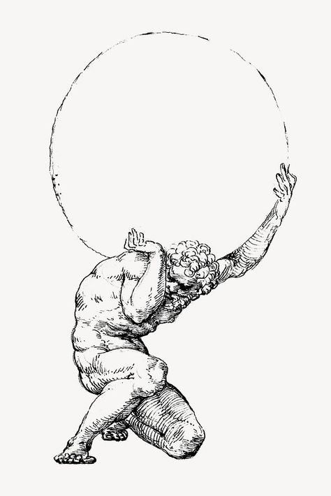 Renecansse Tattoo, Men Black And White Tattoo, Rome Mythology Tattoo, Atlas Tattoo Minimalist, Archimedes Tattoo, Greek Ancient Art, Greek Statues Tattoos, Greco Roman Tattoo, Green Mythology Tattoo