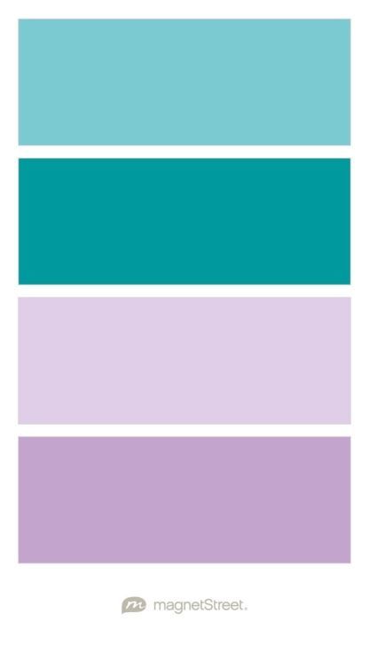 Turquoise, Teal, Lavender, and Lilac Wedding Color Palette - custom color palette created at MagnetStreet.com Lilac Wedding Colors, Lavender Color Scheme, Teal Wedding Colors, Teal Color Palette, Teal Color Schemes, Wedding Colors Red, Wedding Colors Purple, Lilac Wedding, Summer Wedding Colors