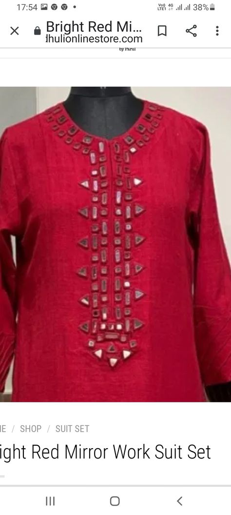 Hand Mirror Work On Kurti, Mirar Work Kurti, Mirror Work On Kurti, Work On Kurti, Mirror Work Kurti Design, Handwork Design, Mirror Work Kurti, Mirror Work Blouse Design, Anniversary Decoration