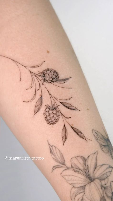 Blackberry Tattoo, Cherry Tree Tattoos, Worst Tattoos, Special Tattoos, Vine Tattoos, Bad Tattoos, Botanical Tattoo, Women's Tattoo, Arm Tattoos For Women