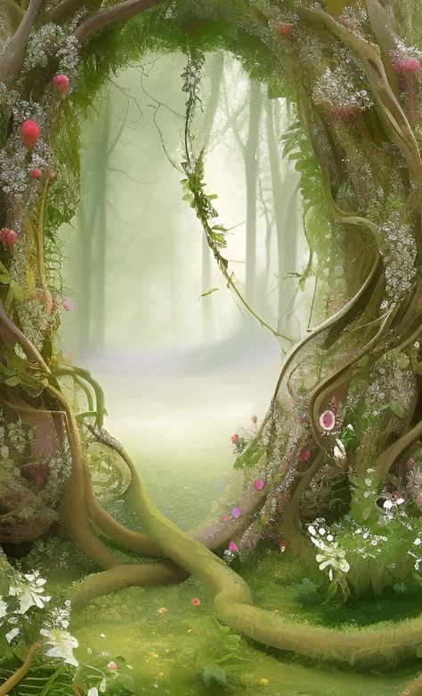 Fairy Backgrounds Aesthetic, Enchanted Forest Theme Background, Magical Fairy Garden Aesthetic, Fairytale Background Landscape, Fairy Background Wallpapers, Fairy Aesthetic Background, Fairy Background Aesthetic, Fairytale Environment, Fairytale Wallpaper Aesthetic