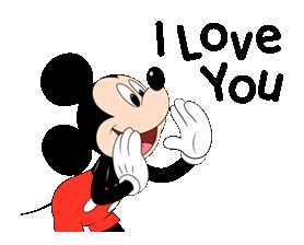 Mickey Mouse Stickers, I Love You Animation, Images Emoji, Mickey Mouse Images, Minnie Mouse Pictures, Mickey Love, Mickey Mouse Pictures, Disney Cartoon Characters, Retro Disney