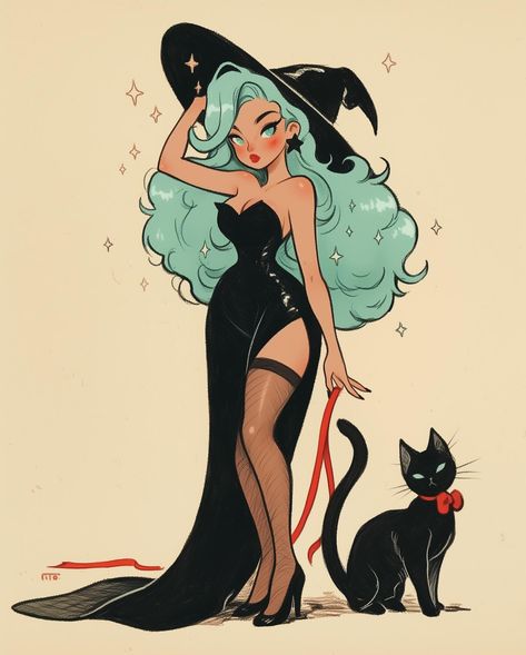 💙💕 Vestidos Anime, Creepy Stuff, Watch Wallpaper, Halloween Inspo, Apple Watch Wallpaper, Witch Art, August 10, A Witch, Pin Up Art