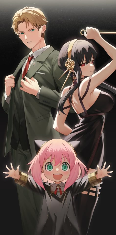 Forger Family, Book Collage, Anime Lock Screen, Anime Wall, Animated Wallpapers For Mobile, Family Images, Anime Family, Spy X Family, Cute Anime Pics