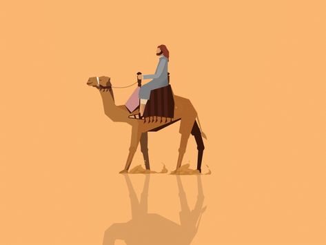 Camel by Samir Ahmed Camels Illustration, Camels Art, Food Art Painting, Caricature Artist, Islamic Art Pattern, Free Cartoons, Motion Graphics Design, Motion Design Animation, Animation Reference