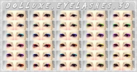 Colorful Eyelashes, Color Eyelashes, Sims Makeup, The Sims 4 Custom Content, Sims 4 Cas Mods, Makeup Cc, Sims 4 Anime, Fashion Goth, David Sims