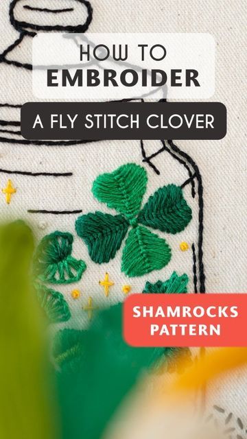 Embroidery Patterns Tutorials, Fly Stitch, Basic Hand Embroidery Stitches, Embroidery Stitches Beginner, How To Stitch, Just A Taste, Embroidery Template, Basic Embroidery Stitches, Hand Embroidery Tutorial