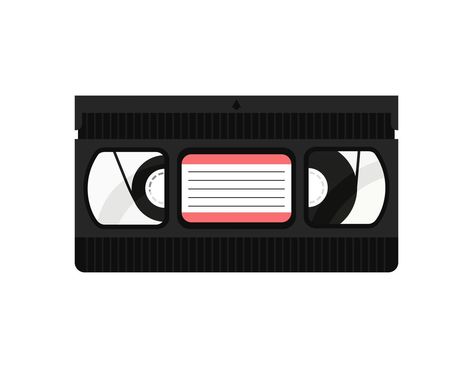 Video Tapes, Vhs Tapes, Vhs Tape, Background Black, Animal Jokes, Flat Illustration, Dragon Ball, Vector Art, White Background