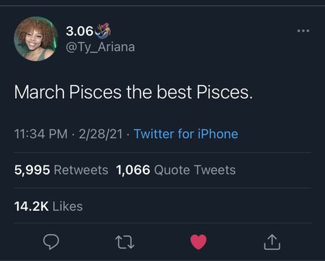 Pisces Season Quotes Birthday Month, Pisces Twitter Quotes, Pisces Birthday Quotes, March Pisces Woman, Pisces Tweets, February Pisces Vs March Pisces, Pisces Core, Pisces Funny, Pisces Energy