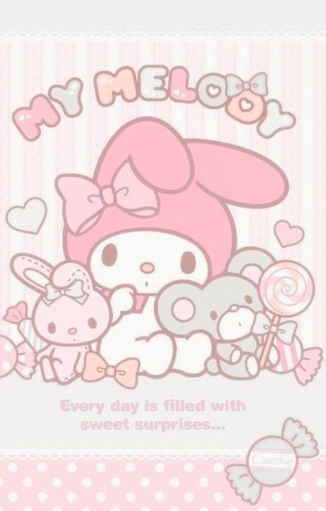 My Melody Poster, My Melody Print, Cutecore Posters, Sanrio Room Decor, Sanrio Crafts, Yami Kawaii Art, Sanrio Wallpapers, Melody Wallpaper, Dream Items