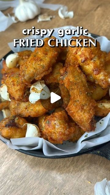 Delicious Food on Instagram: "Crispy Garlic Fried Chicken (Ayam Goreng Bawang Putih) Recipe Video

Ingredients
Meat
• 1 lb Chicken wings
Produce
• 1 head Garlic
• 10 cloves Garlic
• 1 Shallot
Baking & Spices
• 1 tsp Chili powder
• 2 tsp Curry powder
• 1/2 cup Potato starch
• 2 tsp Salt
• 1 1/2 tsp Sugar
Liquids
• 1/2 cup Water

#crispygarlicchicken #garlicfriedchicken #ayamgorengbawangputih #friedchickenrecipe #crispychickenwings #garlicflavor #asianfriedchicken #garlicchickenrecipe #easyfriedchicken #chickenlovers #deliciouschicken #crispyandflavorful #garliclovers #friedchickenvideo #homemadefriedchicken" Rice For Dinner, Garlic Fried Chicken, Easy Fried Chicken, Homemade Fried Chicken, Western Dishes, Crispy Garlic, Chicken Nugget Recipes, Chicken Recipies, Garlic Chicken Recipes