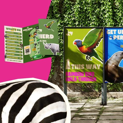 One Herd 🦓 Zoological Park One Herd is a zoo that also hosts special events and fundraisers to educate on and advocate for endangered species🦜 Brief by @clubdillydally #dillydallyoneherd 🦭Deliverables: - Logo Suite - Posters & Billboards - Zoo Map - Zoo Tickets - Staff Badges - Zoo Shop Gift Bag - Social Media Assets (Feed & Story) I don’t want to jinx it but this might be my favourite branding project yet! (yes i know i say this every time 😅) I just feel like with every project I do... Social Media Assets, Giraffe Feeding, Zoo Tickets, Zoo Map, Logo Suite, Dilly Dally, Sea Lion, Endangered Species, Gift Bag