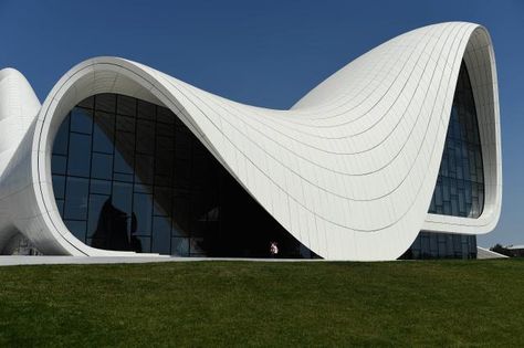 Parametricism : Heydar Aliyev Centre, Baku Azerbaijan | Zaha Hadid Architects Architecture Cool, Photo Timeline, Picture Dictionary, Study Architecture, Zaha Hadid Architects, Unique Buildings, Typeface Design, Zaha Hadid, Beautiful Architecture