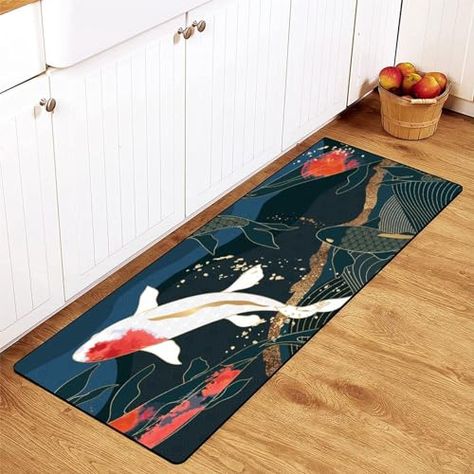 Koi Fish Decor, Japanese Rug, Fish Rug, Room Addition, Runner Carpet, Room Additions, Business Gifts, Koi Fish, Fun Decor